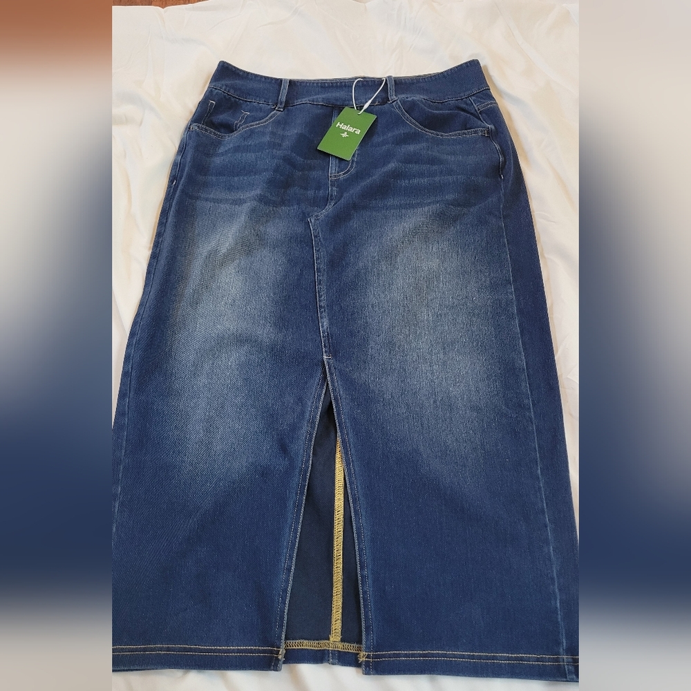 Halara Flex Denim High Waist Skirt Large